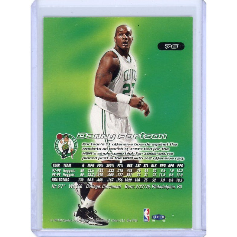 1999-00 Boston Celtics Danny Fortson Fleer Ultra #76