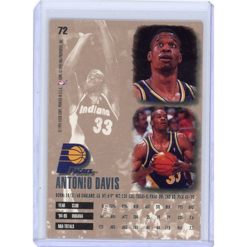 1995-96 Indiana Pacers Antonio Davis Fleer Ultra #72