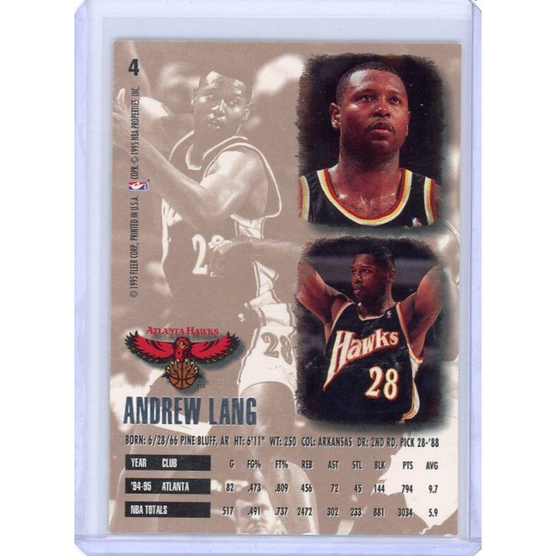 1995-96 Atlanta Hawks Andrew Lang Fleer Ultra #4