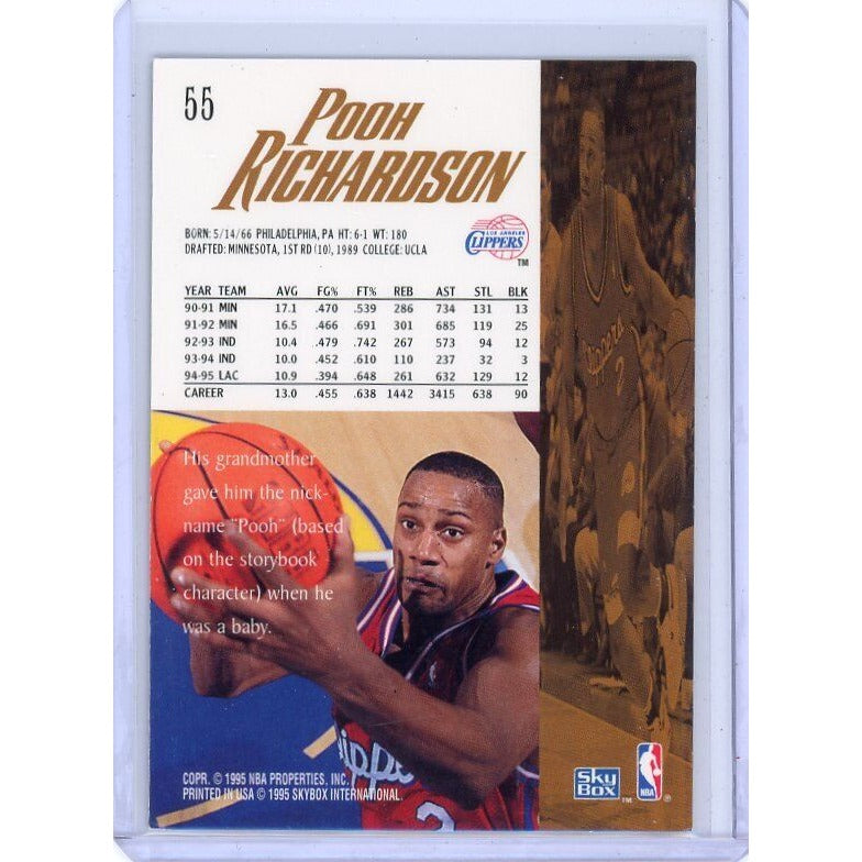 1995-96 Los Angeles Clippers Pooh Richardson SkyBox Premium #55