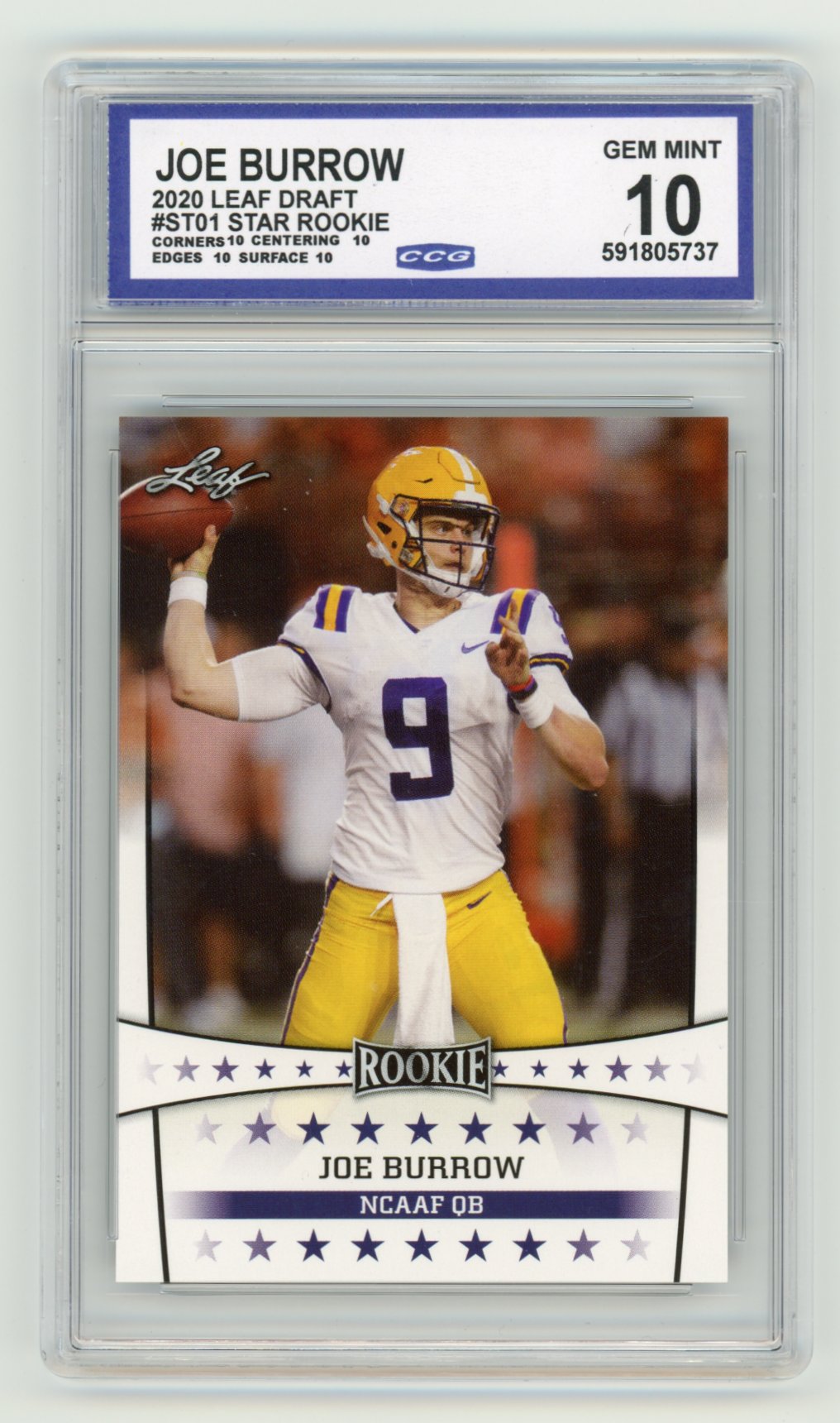 2020 Joe Burrow Leaf Rookie Stars Special Release #ST-01