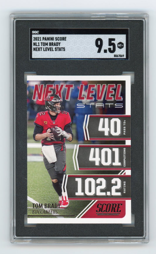 Tom Brady 2021 Score #NL1 Next Level Stats Gold SGC 9.5