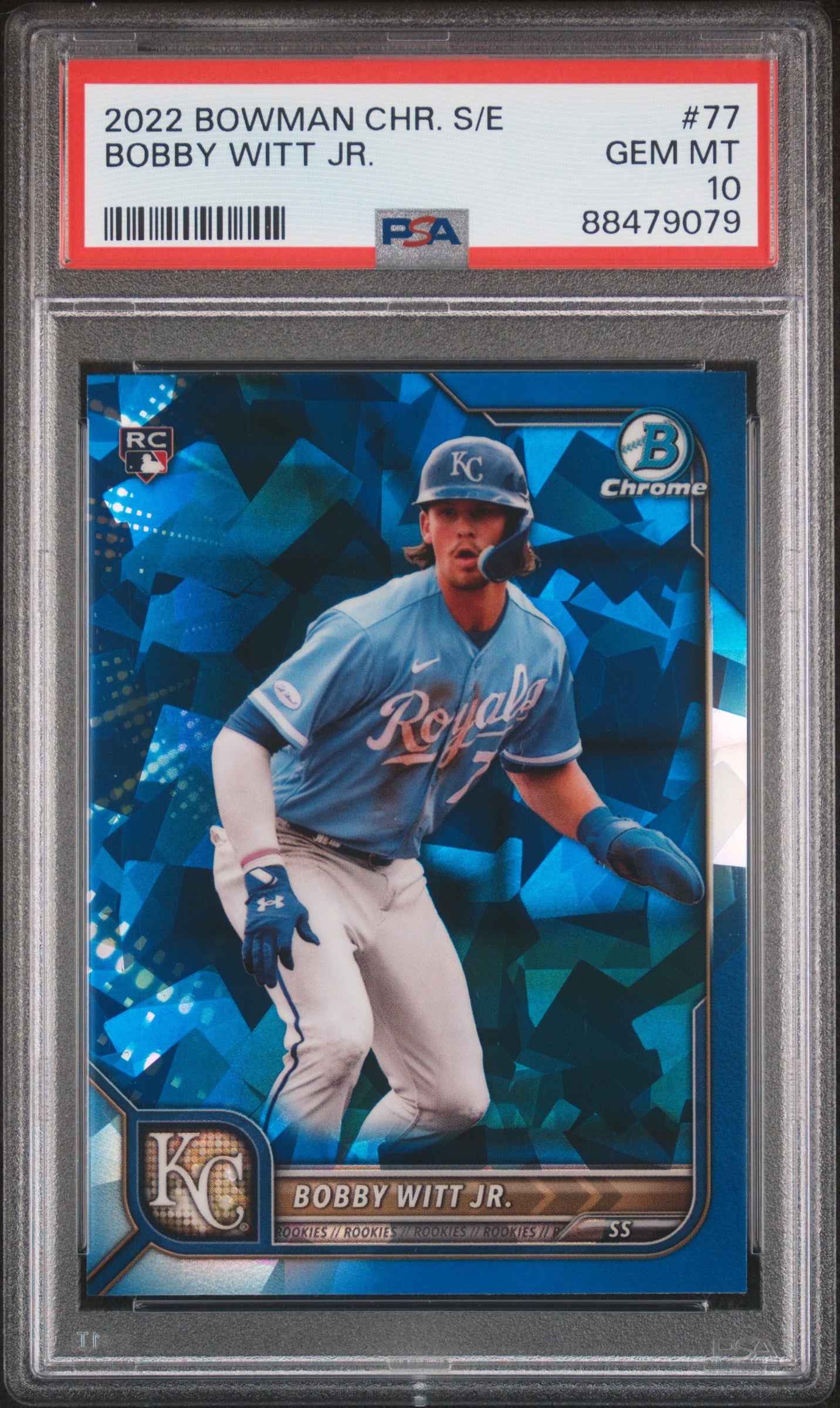 2022 Bobby Witt Jr.  Bowman Chrome Sapphire Edition #77 PSA 10