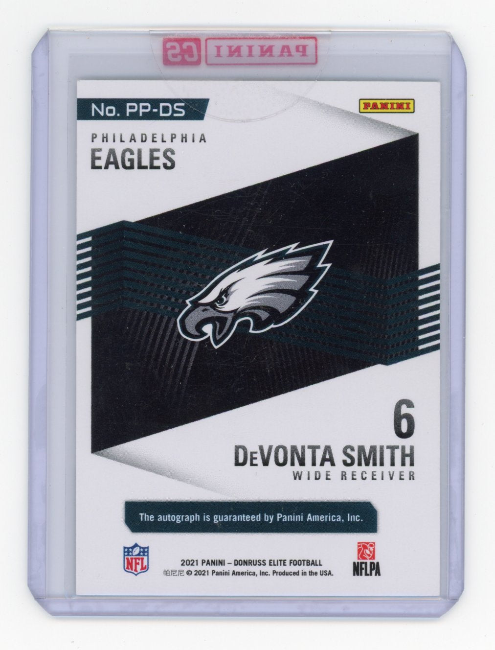 2021 DeVonta Smith Donruss Elite #PP-DS AUTOGRAPHED