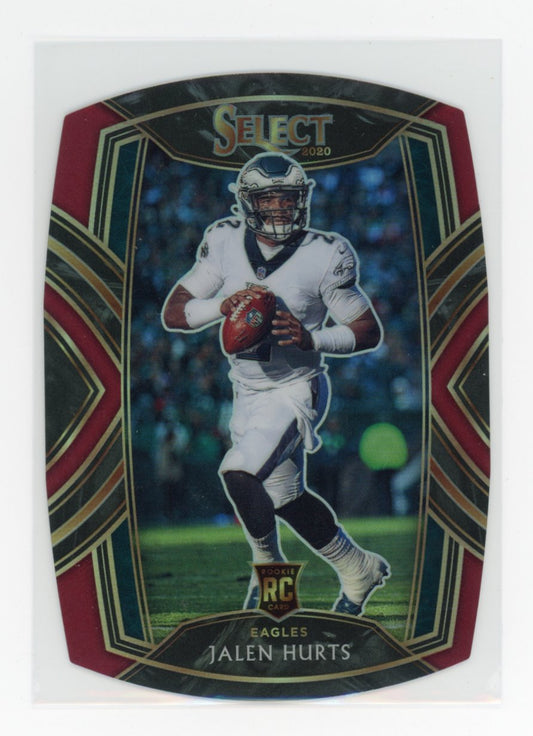 2020 Jalen Hurts Panini Select #250 Maroon Prizm Die Cut