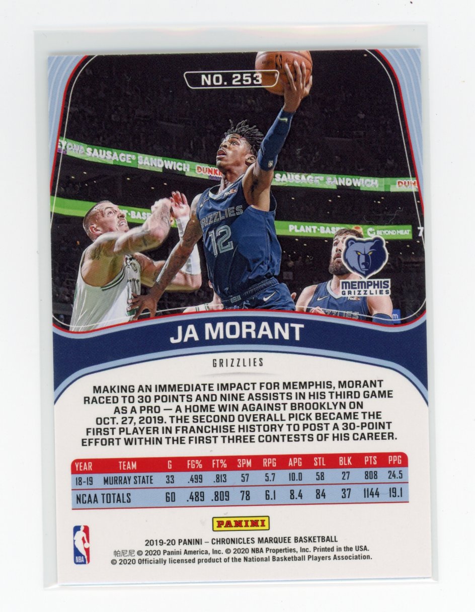 2019-20 Ja Morant Panini Chronicles #253