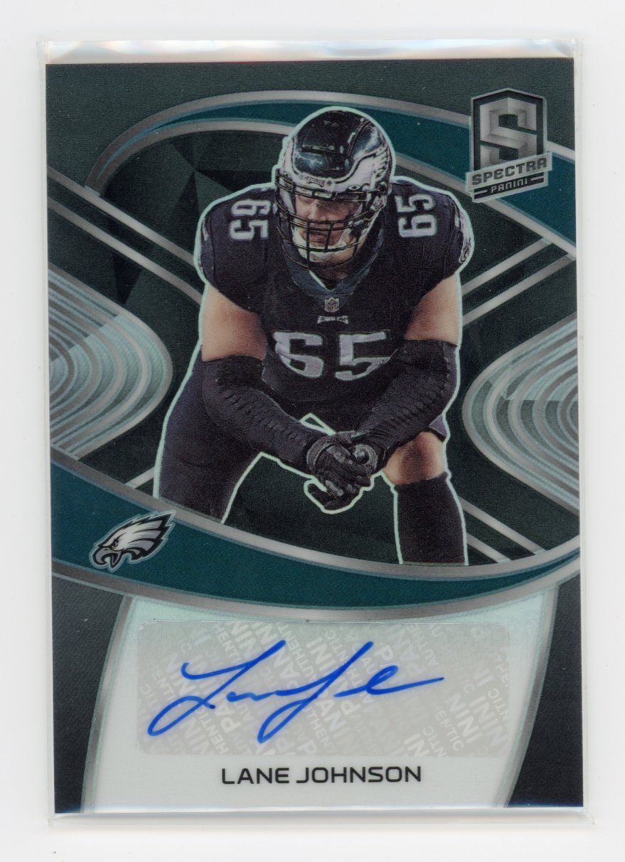 2021 Lane Johnson Panini Spectra #SIG-LJ Signatures 4/60