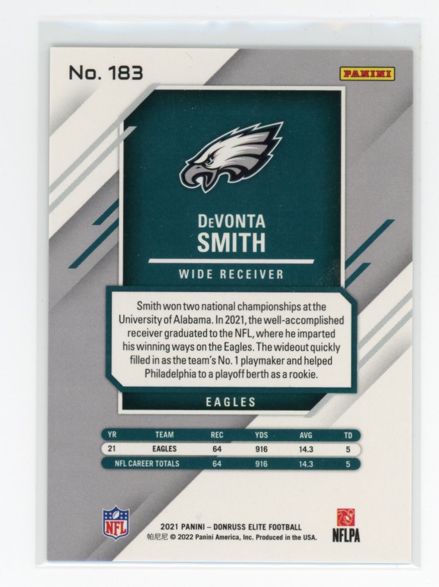 2021 DeVonta Smith Panini Chronicles #183 Elite Update Red 025/399