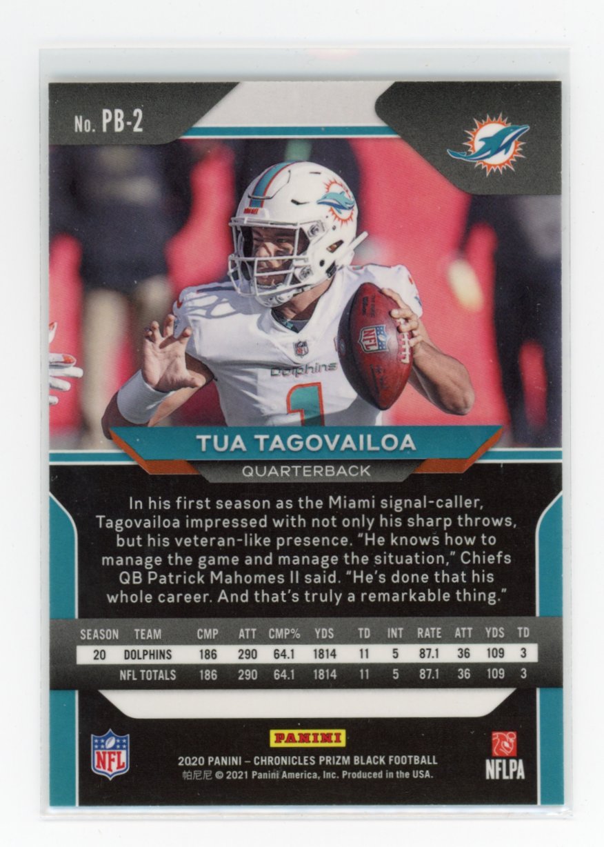 2020 Tua Tagovailoa Panini Chronicles #PB-2 Prizm Black