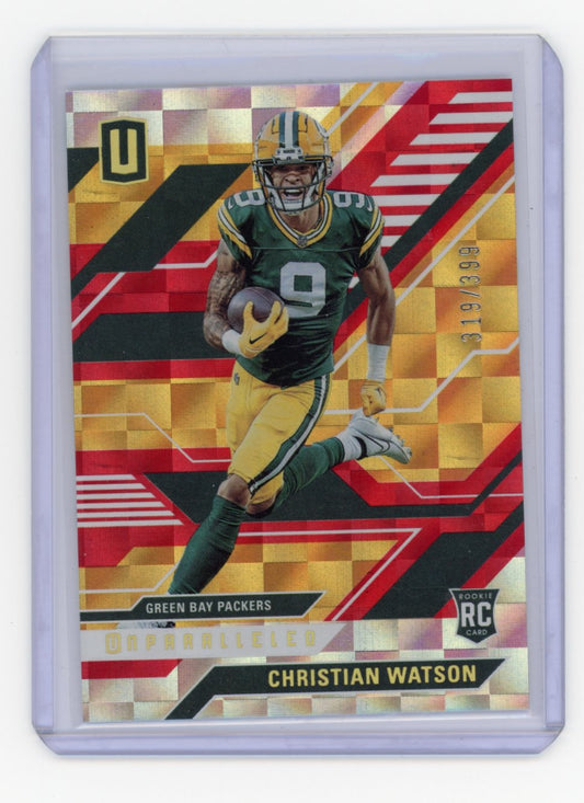 2022 Christian Watson Panini RC #UNP-8 319/399