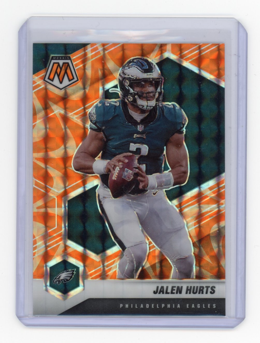 2021 Jalen Hurts Panini Mosaic #160 Prizm Reactive Orange