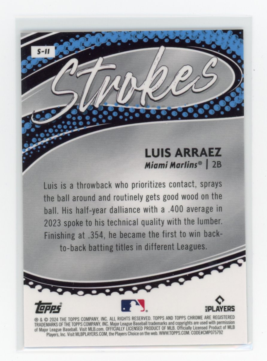 2024 Luis Arraez Topps Chrome #S-11 Strokes