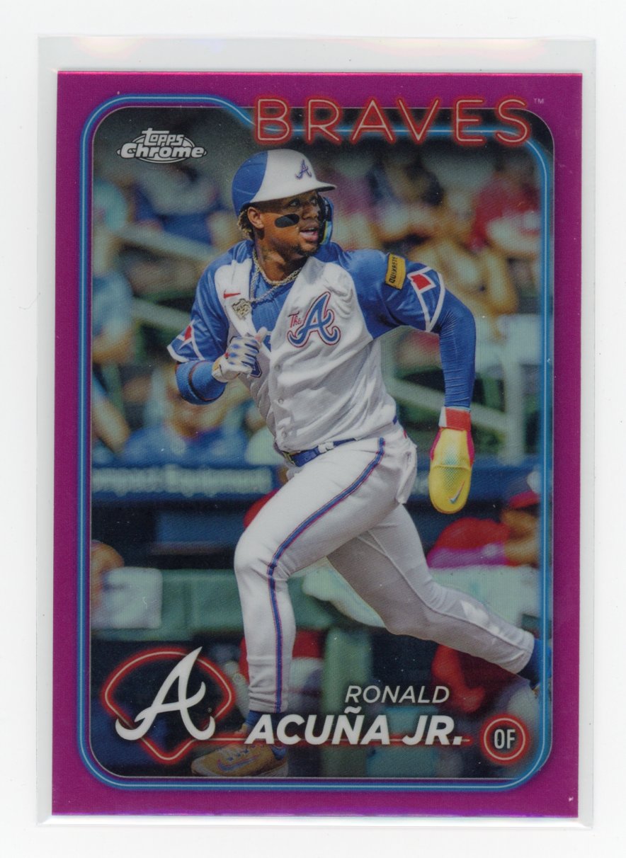 2024 Ronald Acuña Jr., Topps Chrome #250 Pink Refractor