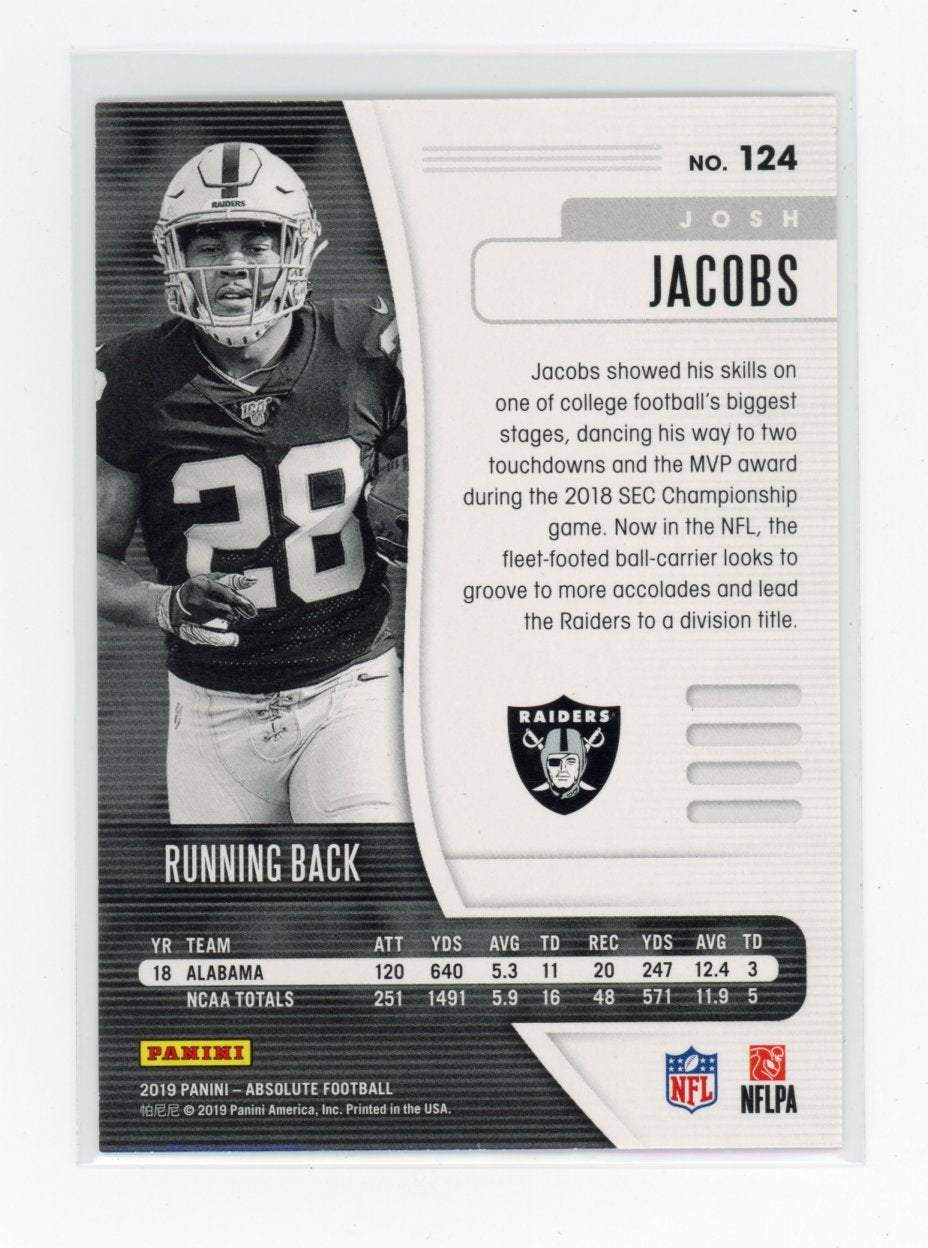 2019 Josh Jacobs Panini Absolute #124