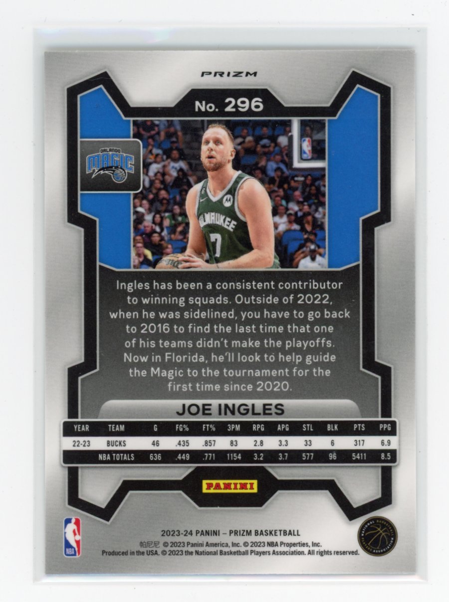 2023-24 Joe Ingles Panini Prizm #296 Prizms Green