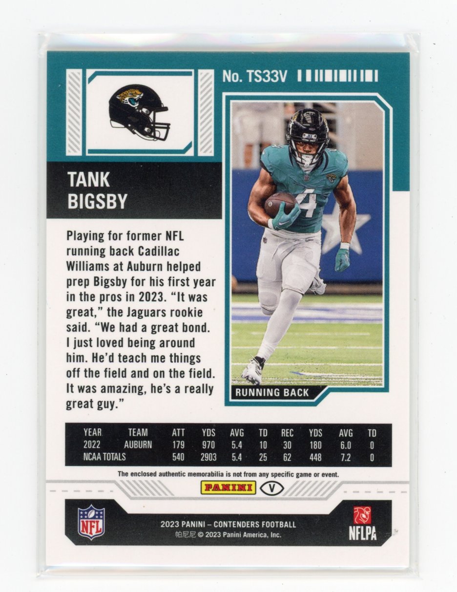 2023 Tank Bigsby Panini Contenders #TS33V Patch