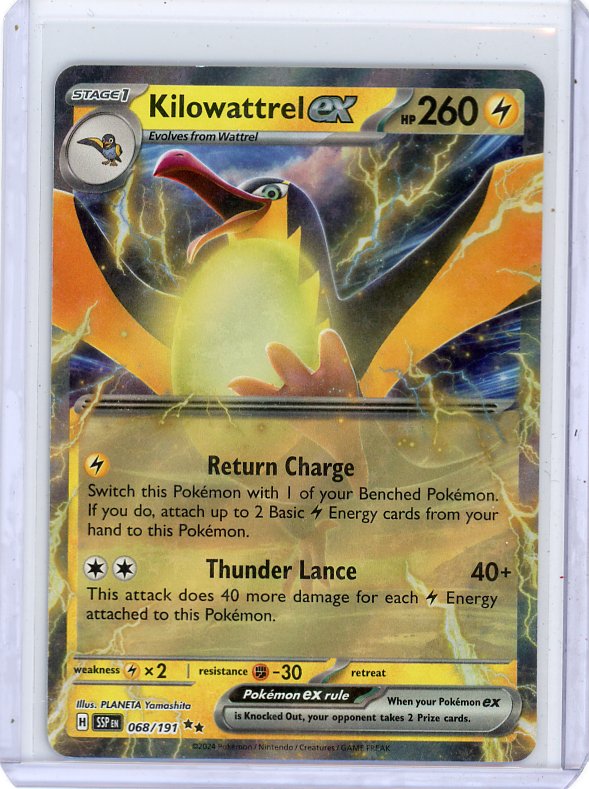 Pokemon - Kilowattrell EX SV08: Surging Sparks #068/191