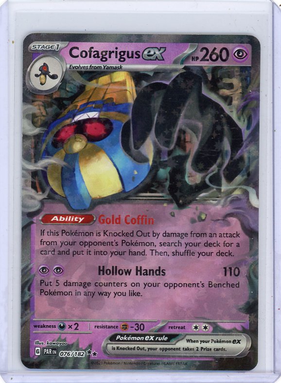 Pokemon - Cofagrigus EX SV04: Paradox Rift #076/182