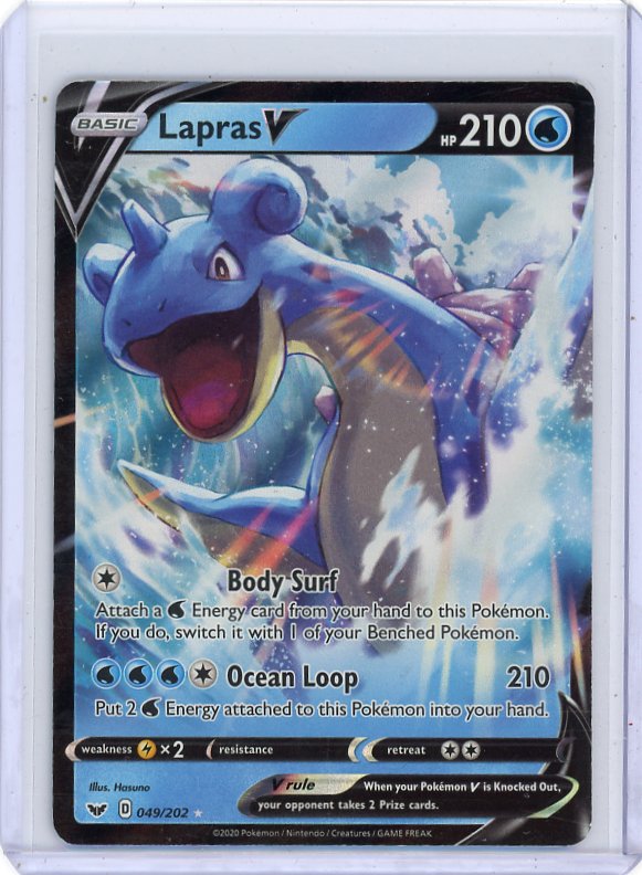 Pokemon - Lapras V SWSH01: Sword & Shield Base Set #049/202