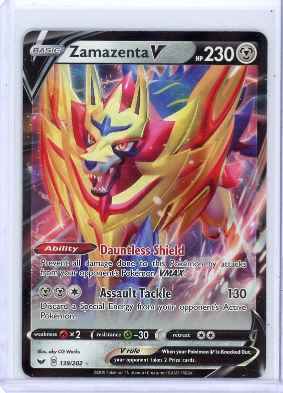 Pokemon - Zamazenta V SWSH01: Sword & Shield Base Set #139/202