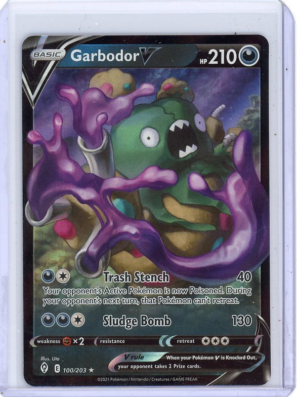 Pokemon - Garbodor V SWSH07: Evolving Skies #100/203