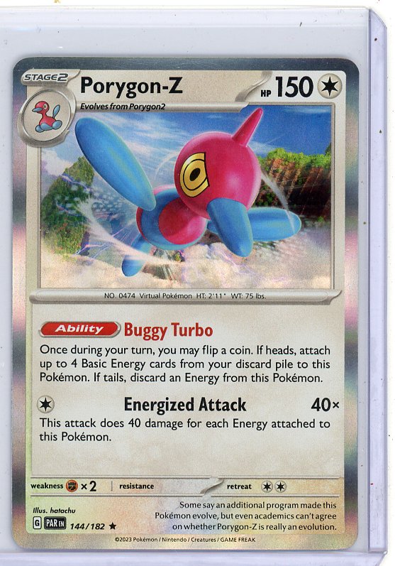 Pokemon - Porygon-Z SV04: Paradox Rift #144/182