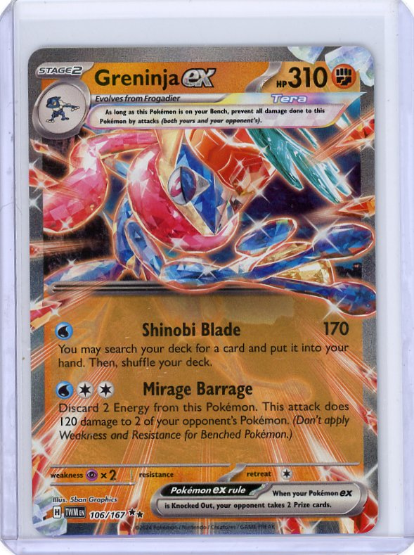 Pokemon- Greninja ex SV06: Twilight Masquerade #106/167