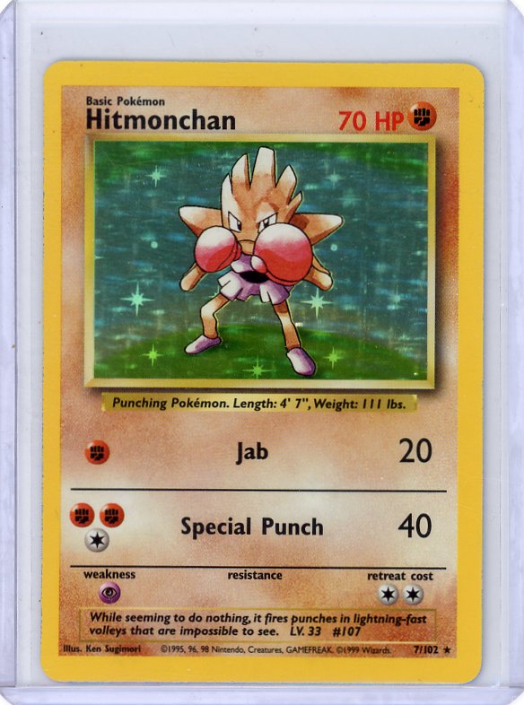 Pokemon- Hitmonchan Base Set #007/102