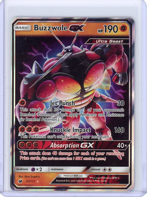 Pokemon- Buzzwole GX SM - Crimson Invasion #57/111