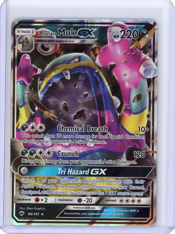 Pokemon- Alolan Muk GX SM - Burning Shadows #84/147