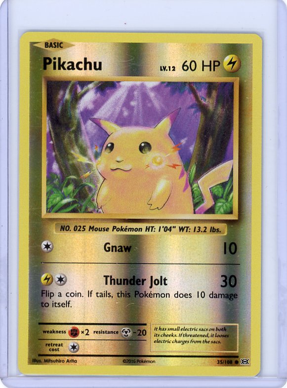 Pokemon- Pikachu Reverse Holo XY - Evolutions #35/108