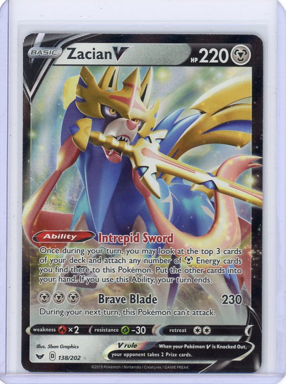 Pokemon- Zacian SWSH01: Sword & Shield Base Set #138/202