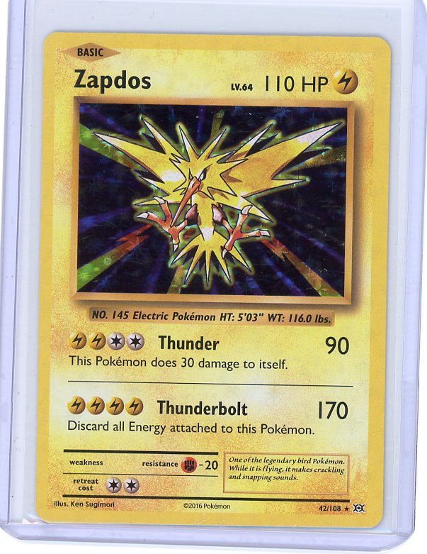 Pokemon- Zapdos XY - Evolutions #42/108