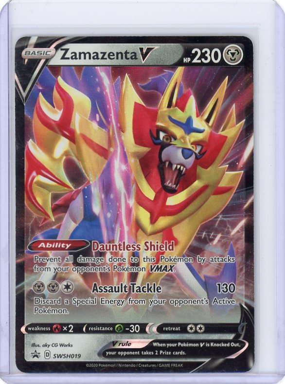 Pokemon- Zamazenta V SWSH: Sword & Shield Promo Cards #SWSH019 \