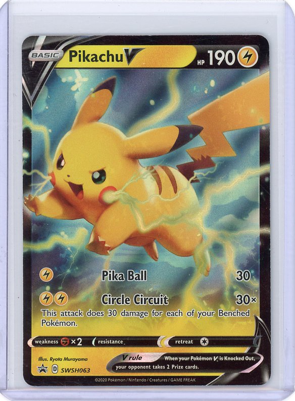 Pokemon- Pikachu V SWSH: Sword & Shield Promo Cards #SWSH063