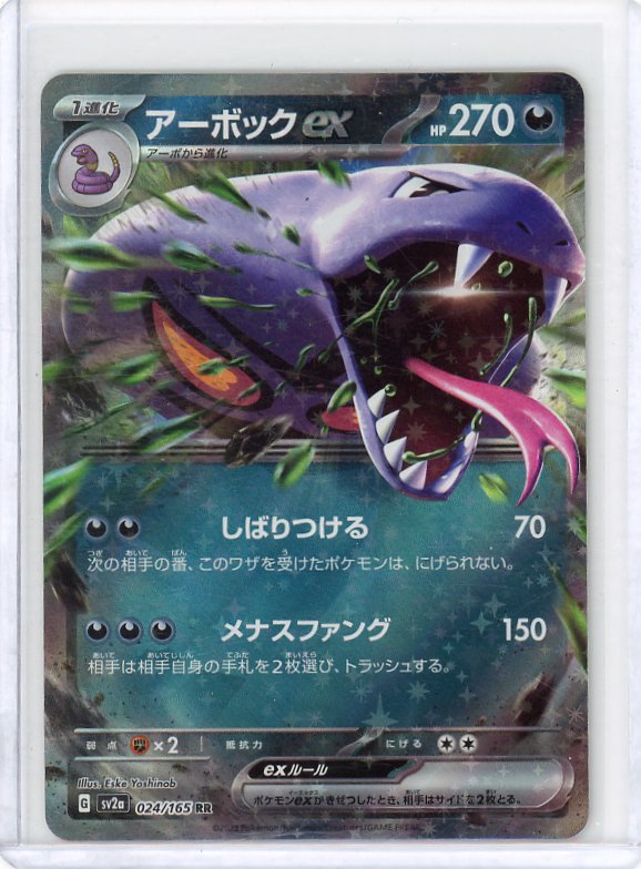 Pokemon- Arbok ex SV2a: Scarlet & Violet #024/165 RR