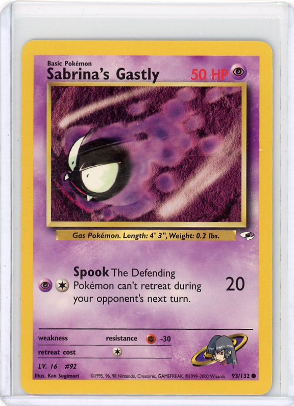 Pokemon- Sabrina's Gastly Gym Heroes #093/132 Sabrina's Gastly