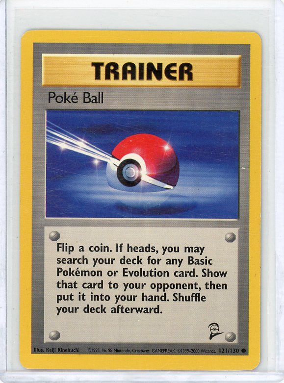 Pokemon- Trainer Poke Ball Base Set 2 #121/130