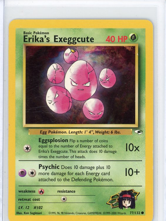 Pokemon- Erika's Exeggcute (77) Gym Heroes #077/132