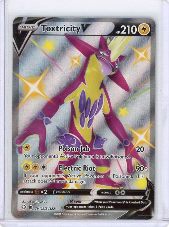 Pokemon- Toxtricity V Shining Fates: Shiny Vault #SV112/SV122