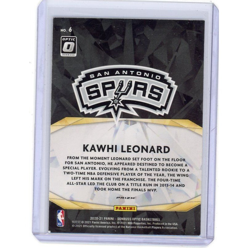 2020-21 San Antonio Spurs Kawhi Leonard  Donruss Optic Winner Stays #6