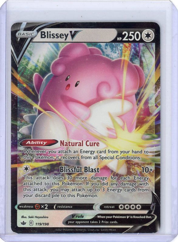 Pokemon- Blissey V SWSH06: Chilling Reign #119/198