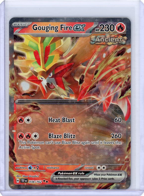 Pokemon- Gouging Fire ex SV05: Temporal Forces #038/162