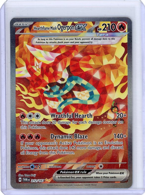 Pokemon- Hearthflame Mask Ogerpon ex SV06: Twilight Masquerade #212/167