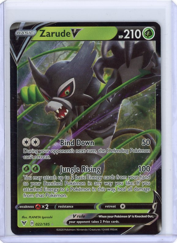 Pokemon : Zarude V SWSH04: Vivid Voltage #022/185