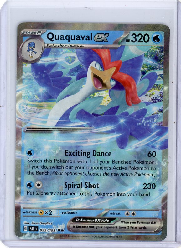 Pokemon: Quaquaval ex SV02: Paldea Evolved #052/193