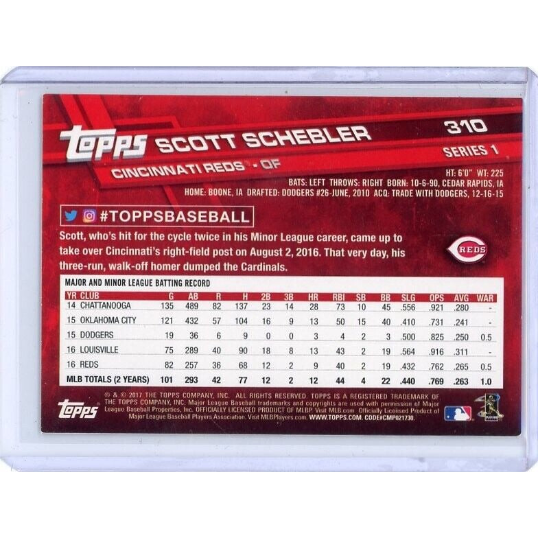 2017 Cincinnati Reds Scott Schebler Topps #310