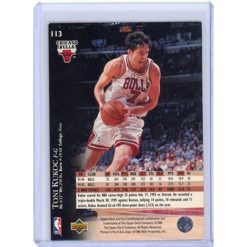 1995-96 Chicago Bulls Toni Kukoc Upper Deck #113