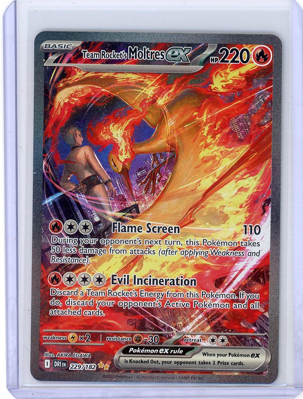 Pokemon: Team Rocket's Moltres ex SV10: Destined Rivals #229/182