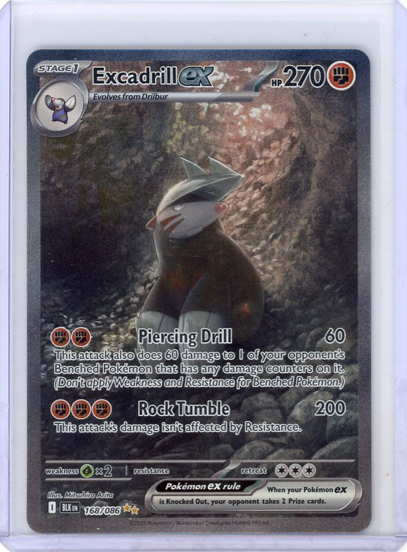 Pokemon: Excadrill ex SV: Black Bolt #168/086